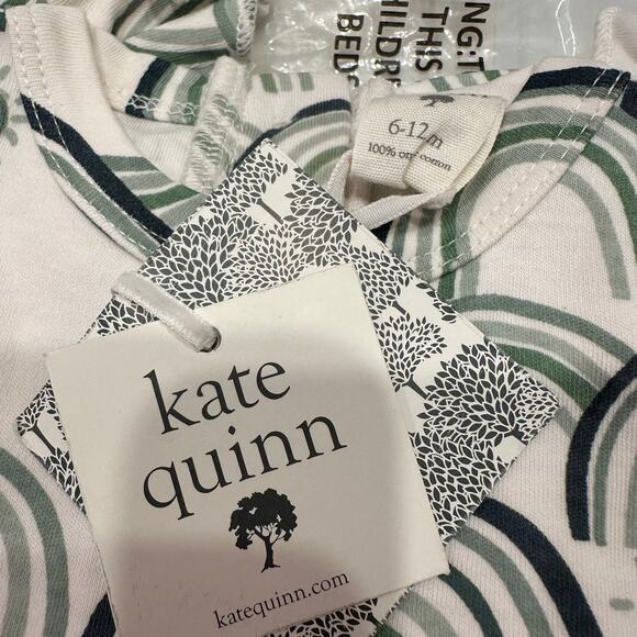 NWT Kate Quinn Sea Pine Blue Rainbow Long Sleeve Ruffle Dress - Picture 7 of 9